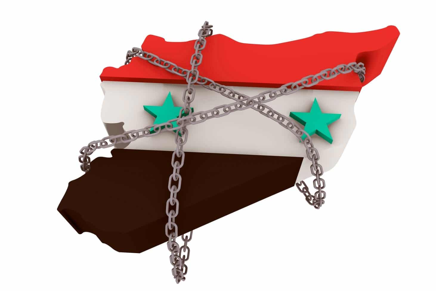 syrian map in chains