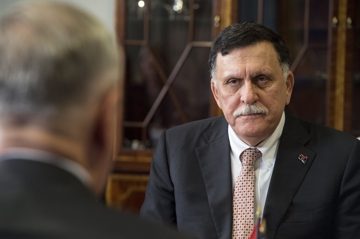 Secretary of Defense James N. Mattis meets with Libya’s Prime Minister Fayez Serraj Nov. 20, 2017, at the Pentagon in Washington, D.C. (DOD photo by Air Force Tech. Sgt. Brigitte N. Brantley)
