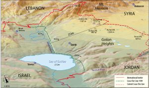 topographic map golan heights