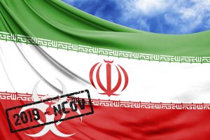 Novel Coronavirus Disease Named 2019-ncov With Iran Flag Closeup