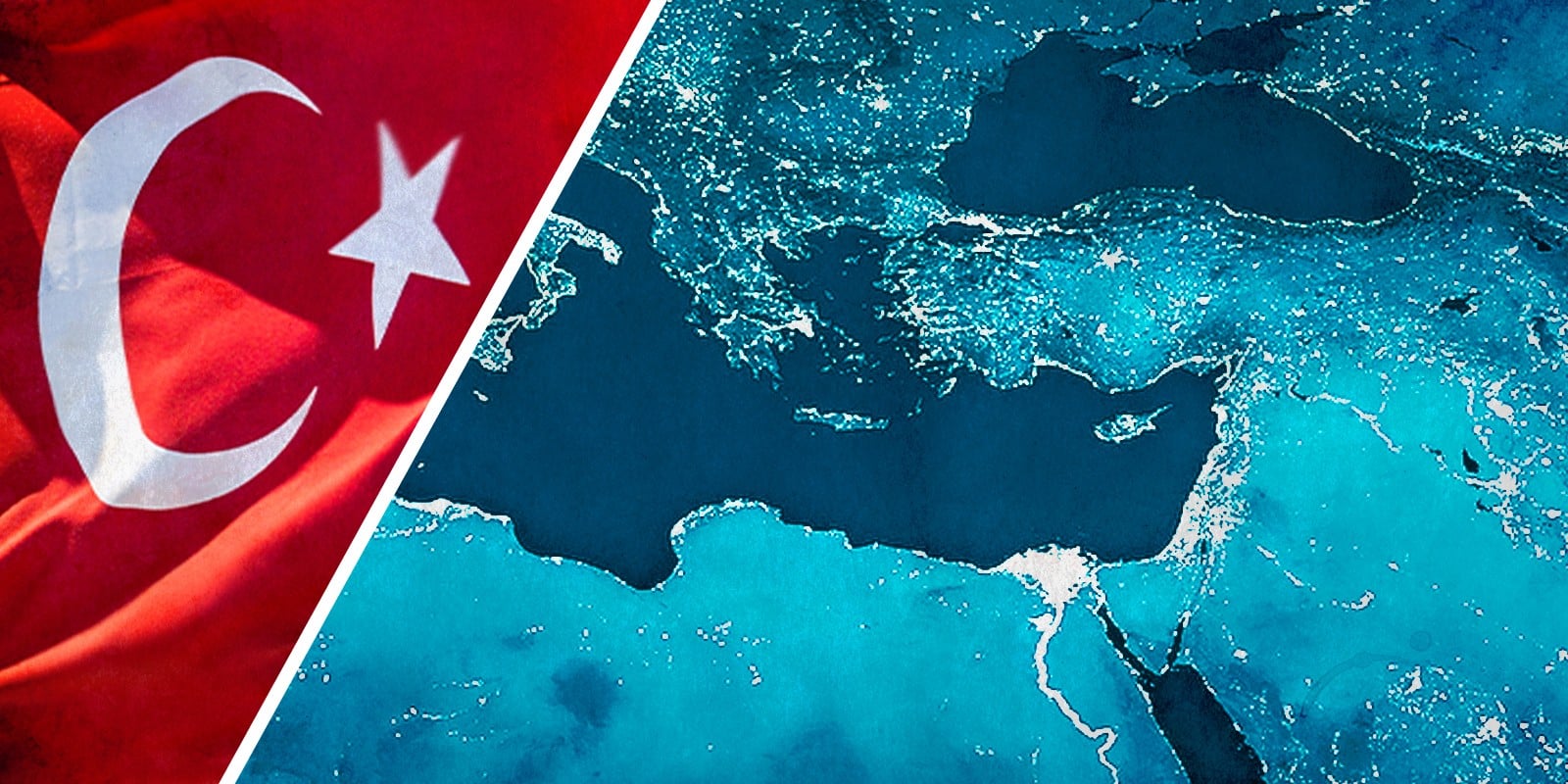 Mediterranean AND TURKEY FLAG