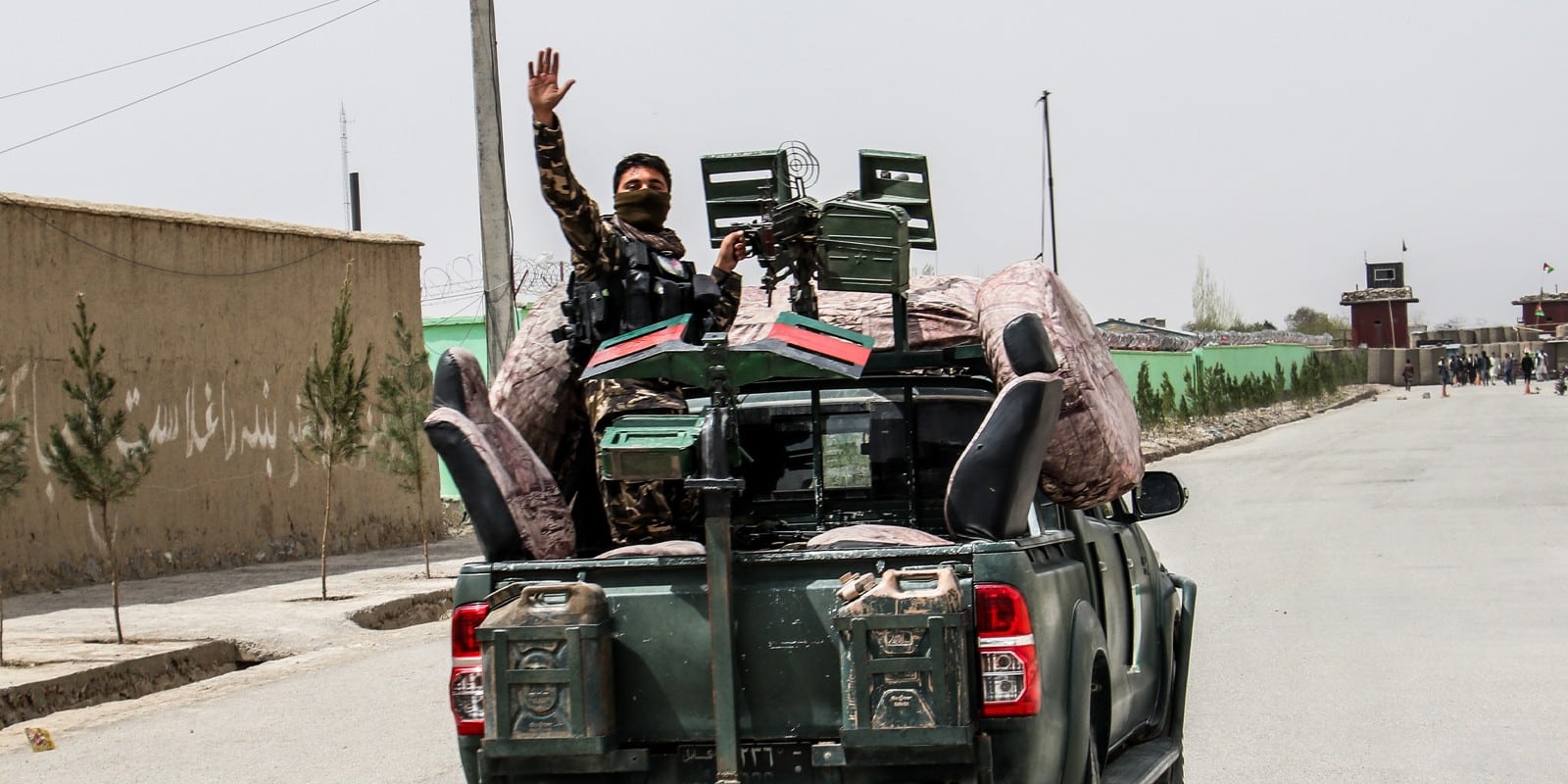 Kabul, Afghanistan Afghan security forces departing Kabul city as the Taliban take over in August 2021
