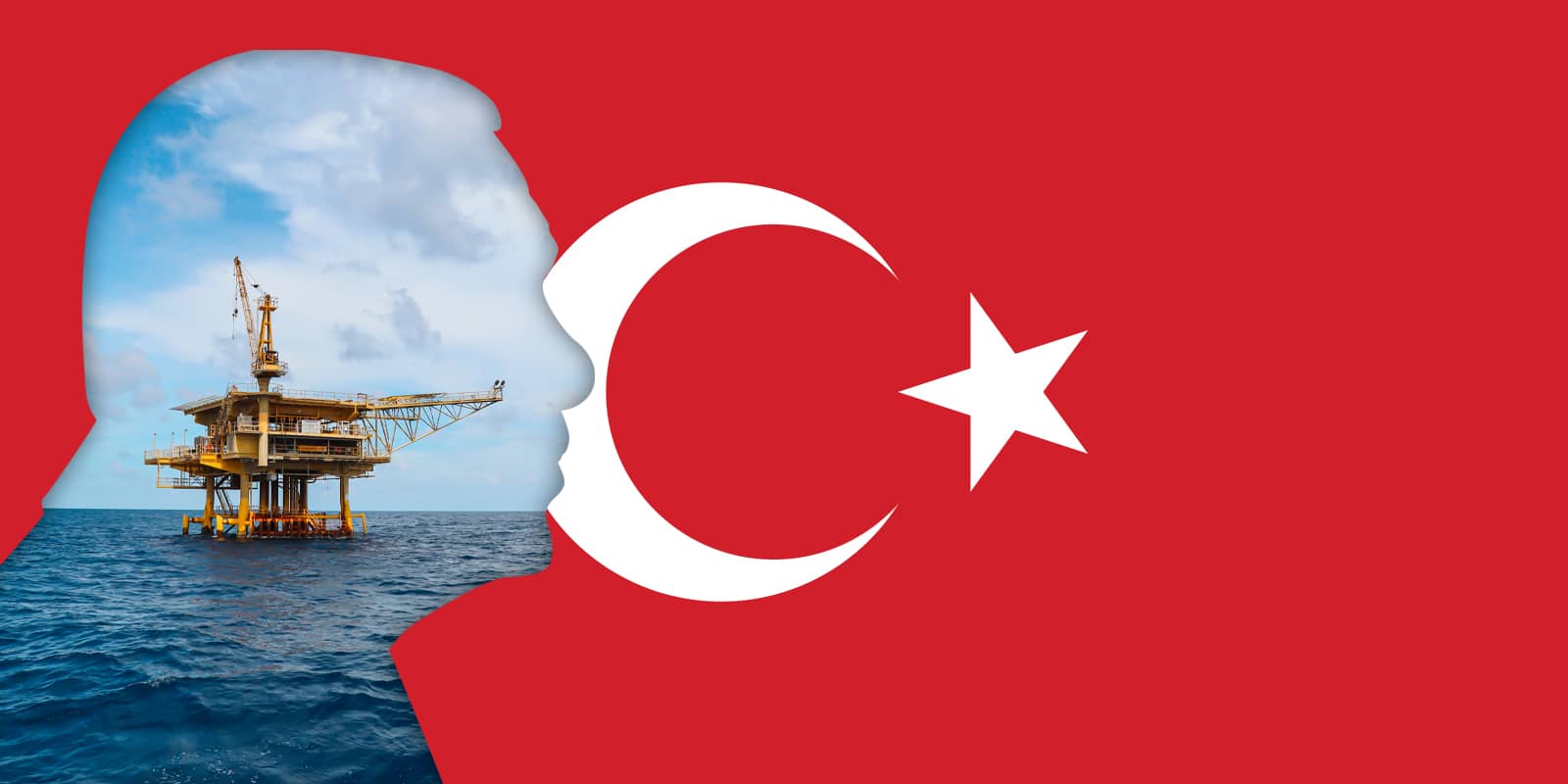 Turkey flag illustration