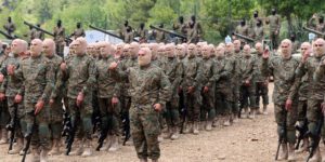 Hezbollah stages military drill near the border with Israel Hezbollah stages military drill in Aramta, South Lebanon, on May 21 2023.