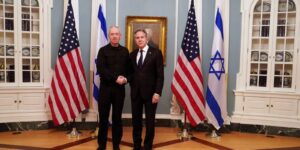 U.S. Secretary of State ANTONY BLINKEN and Israels Minister of Defense, YOAV GALLANT