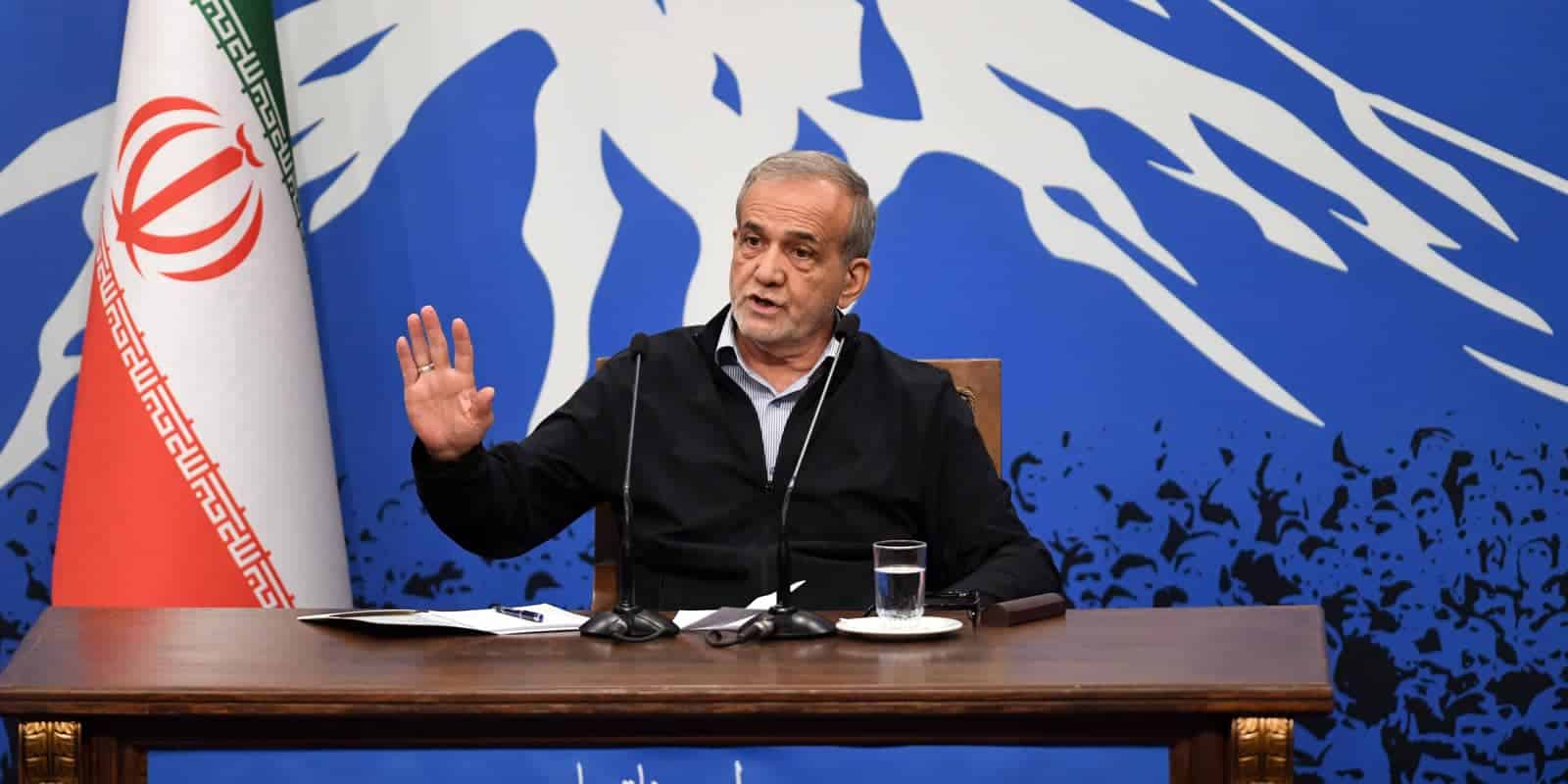 Iranian President Masoud Pezeshkian attends a press conference in Tehran, Iran, on Sept. 16, 2024.