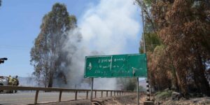 Smoke billows following a missile attack from Lebanon, in the northern Israeli border with Lebanon, on July 17, 2024.