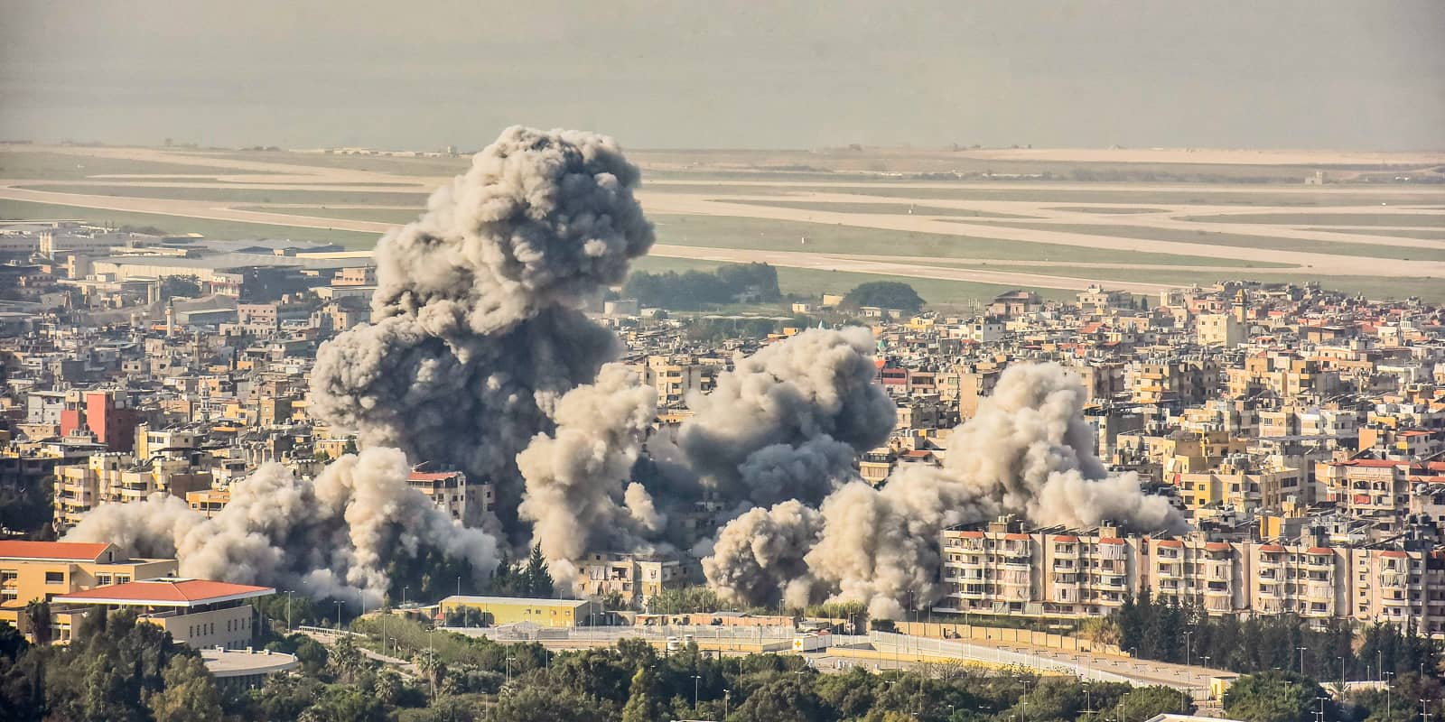 Airstrikes in Beirut Lebanon November 23