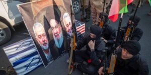 IRGC Military Rally Armed snipers from the Islamic Revolutionary Guard Corps