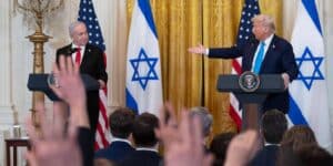 נשיא ארה"ב דונלד טראמפ וראש ממשלת ישראל בנימין נתניהו