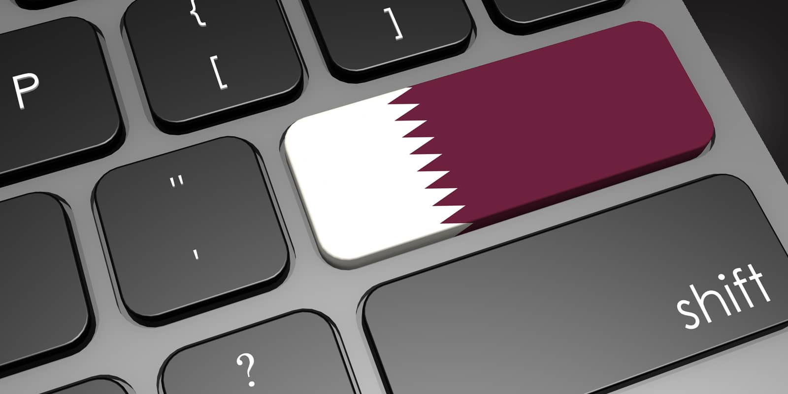 Qatar keyboard illustration